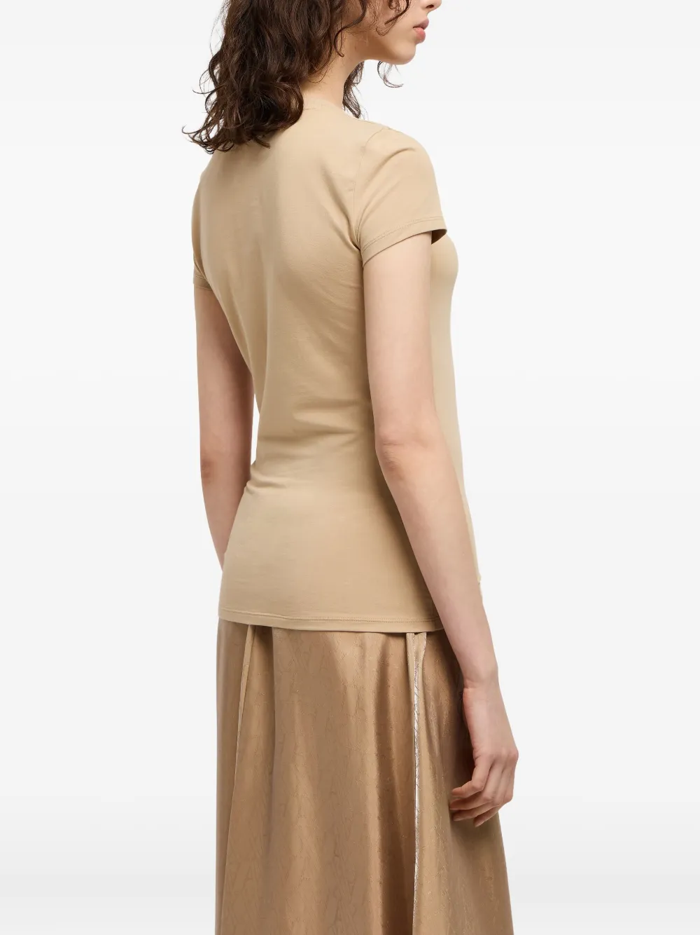 Armani Exchange T-shirt met logoprint Bruin