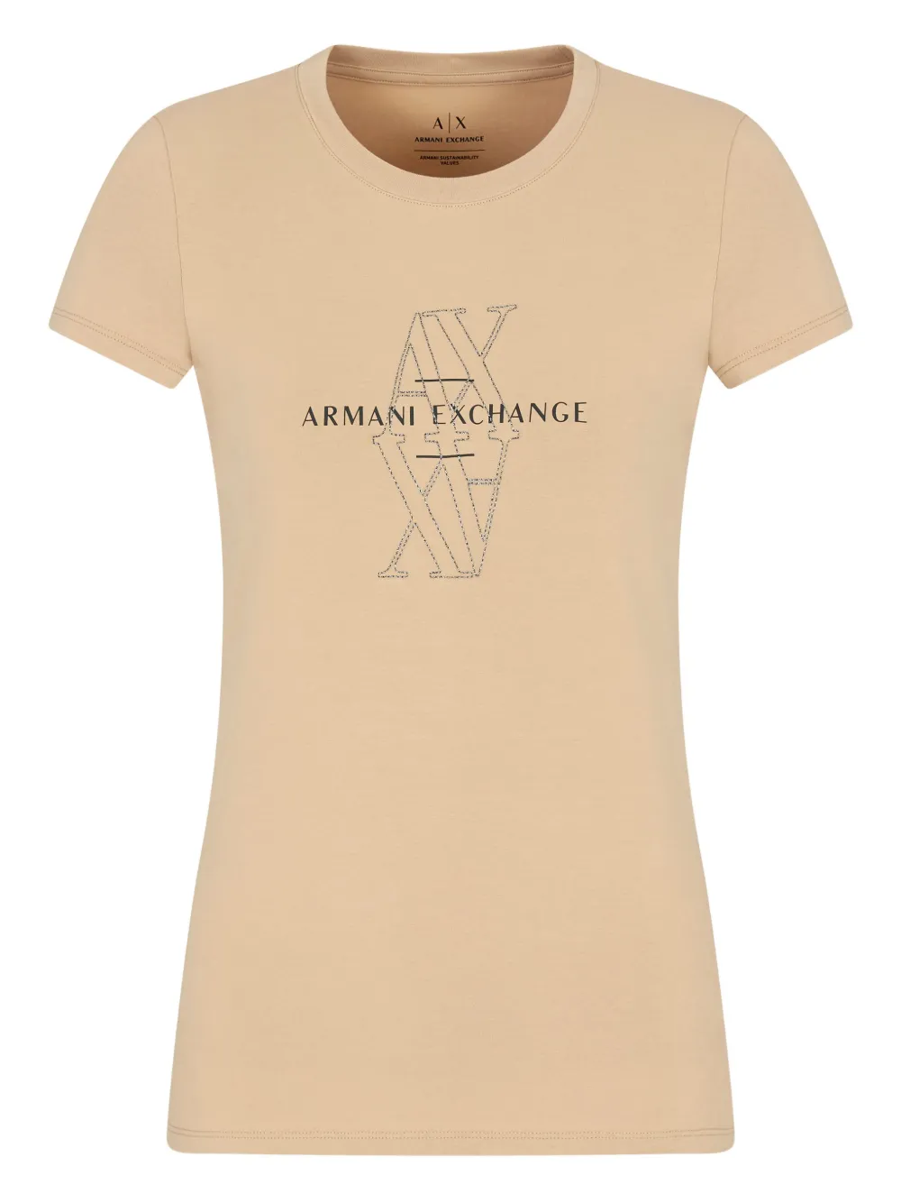 Armani Exchange logo-print T-shirt | Brown | Image 1