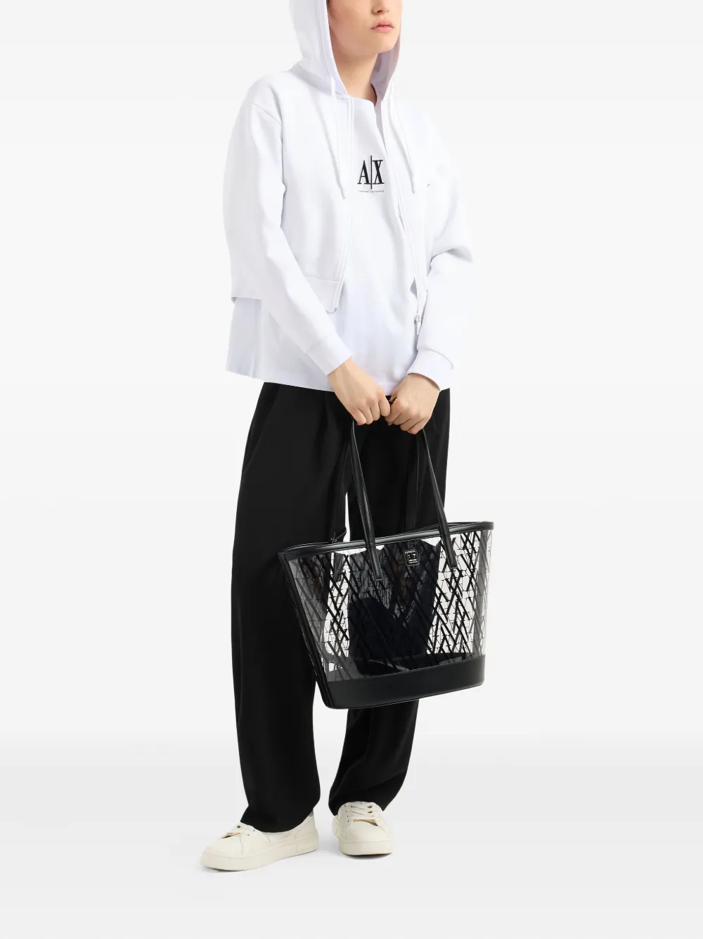 Armani Exchange logo-embroidered zip-up sweatshirt | Sweaters | Image 2