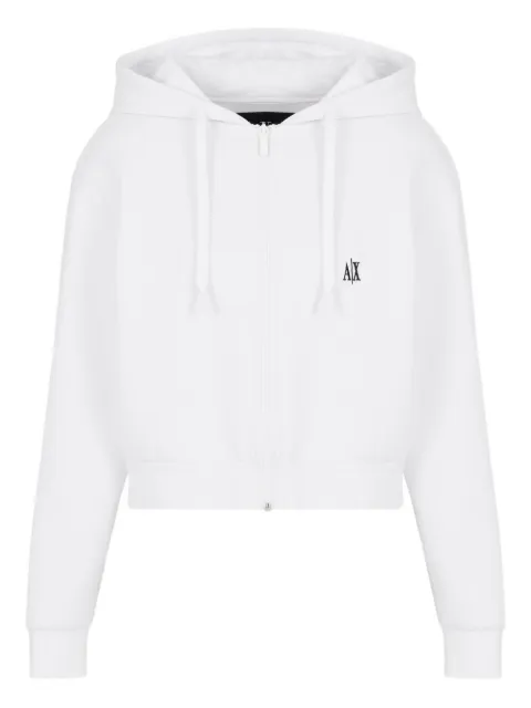 Armani Exchange logo-embroidered zip-up sweatshirt