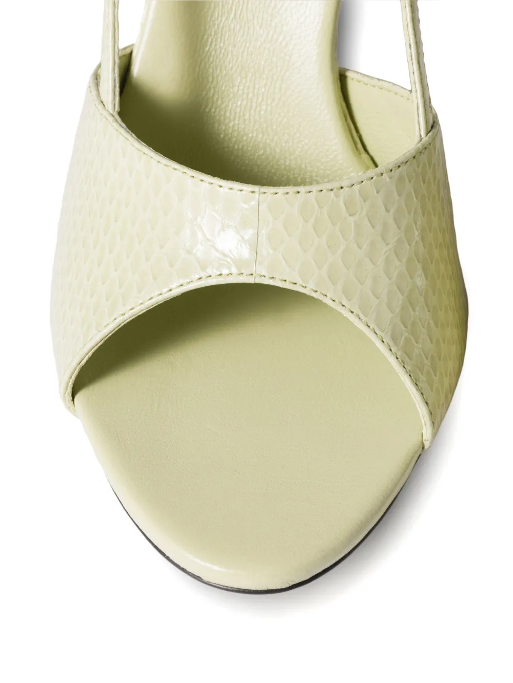 Miu slingback leather sandals Green