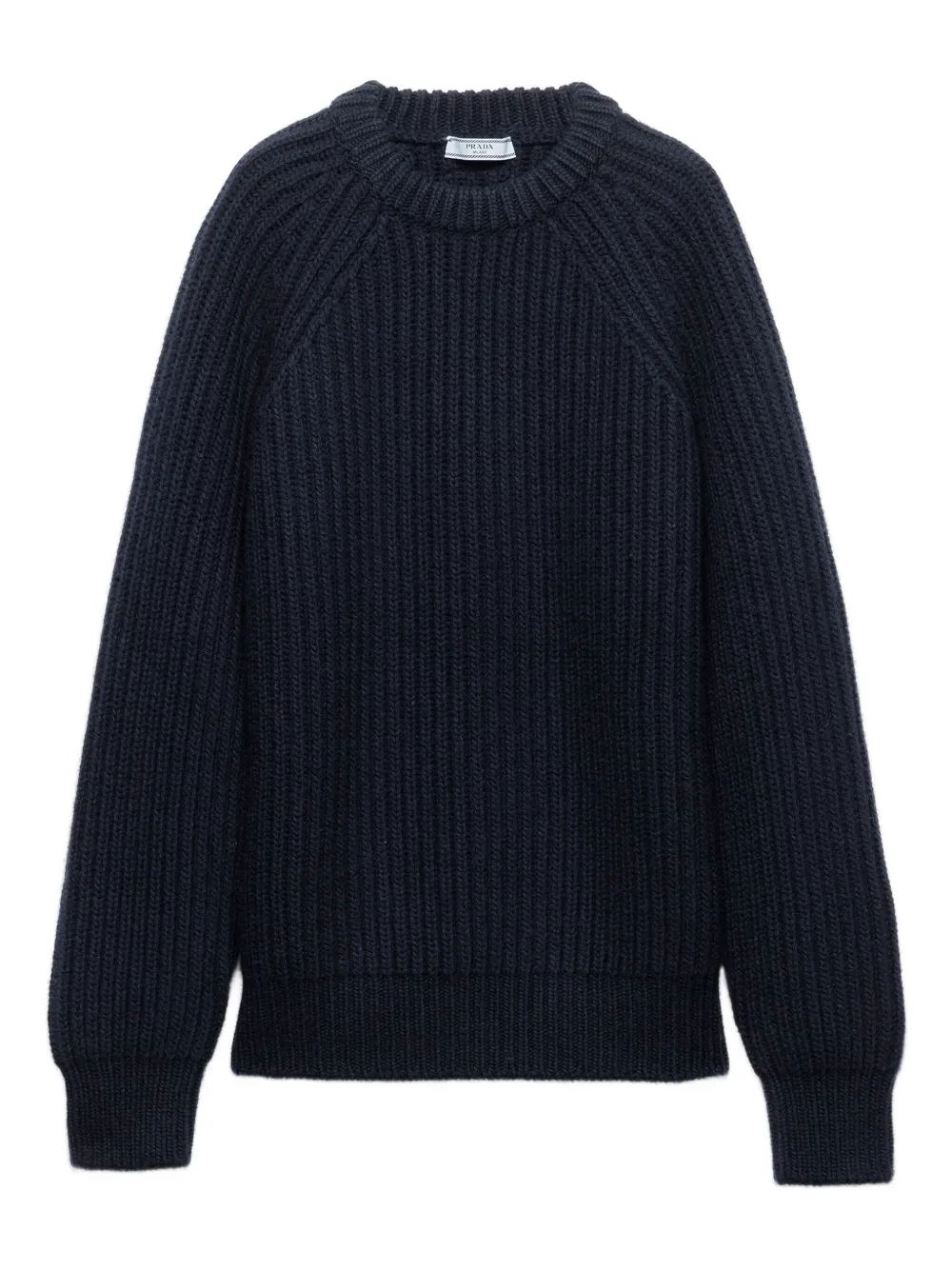 Prada Wool and cashmere crew-neck sweater Blauw
