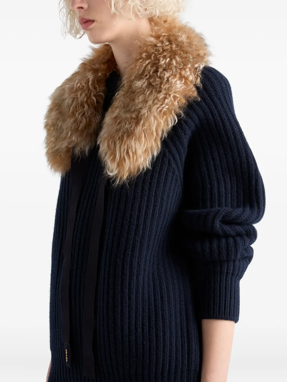Prada Wool and cashmere crew-neck sweater Blauw