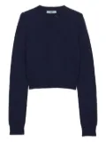 Prada open-weave crew-neck sweater - Blue