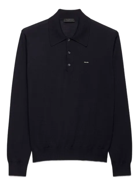Prada playera tipo polo con tres botones