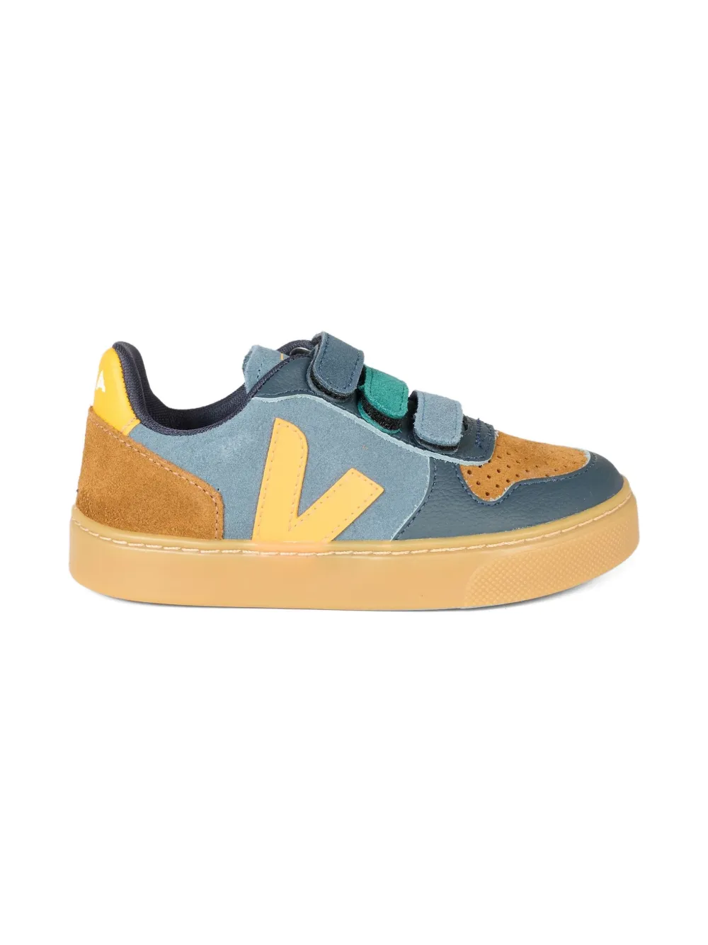VEJA Kids V-10 leather sneakers Blue