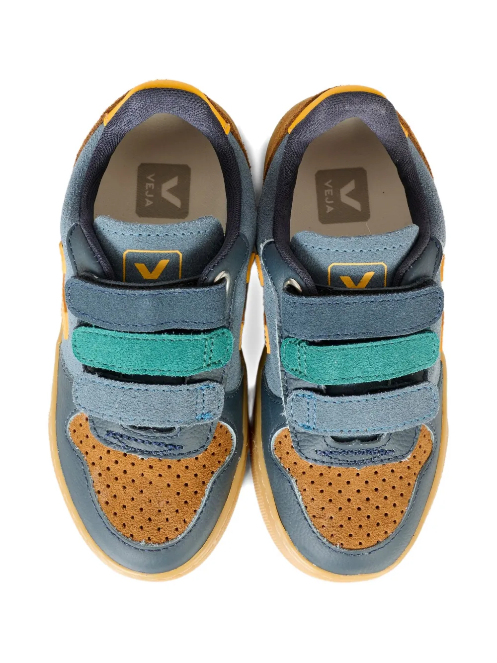 VEJA Kids V-10 leather sneakers Blue