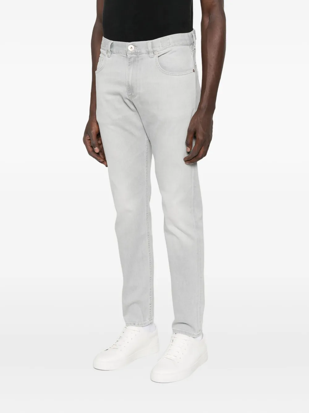 Eleventy Whiskering-effect Jeans In White