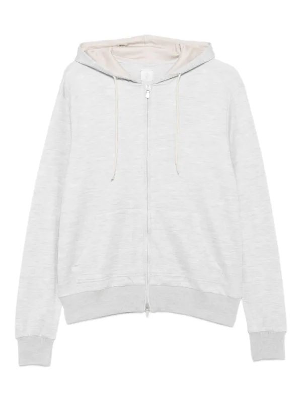 Eleventy Zip-up Hoodie in Grey
