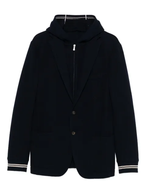 Eleventy hooded two-button jacket