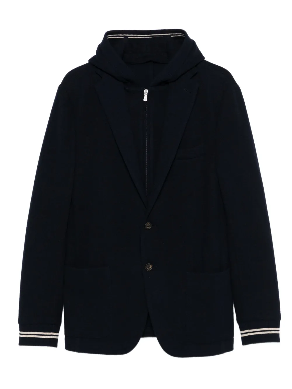 Eleventy hooded two-button jacket | Blue | Image 1