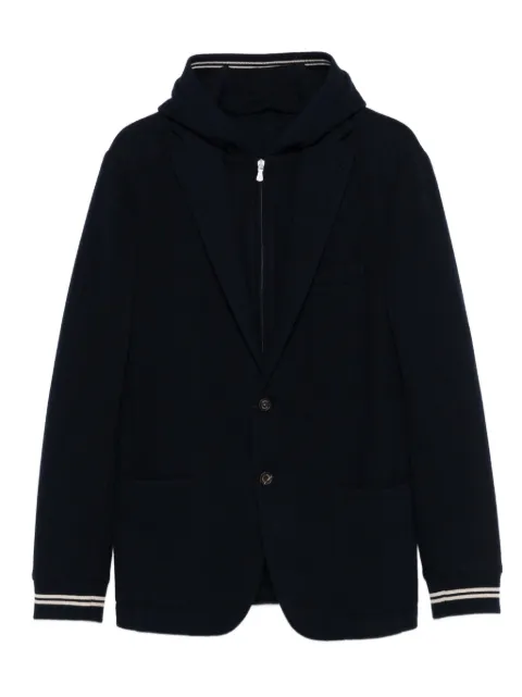 Eleventy hooded two-button jacket