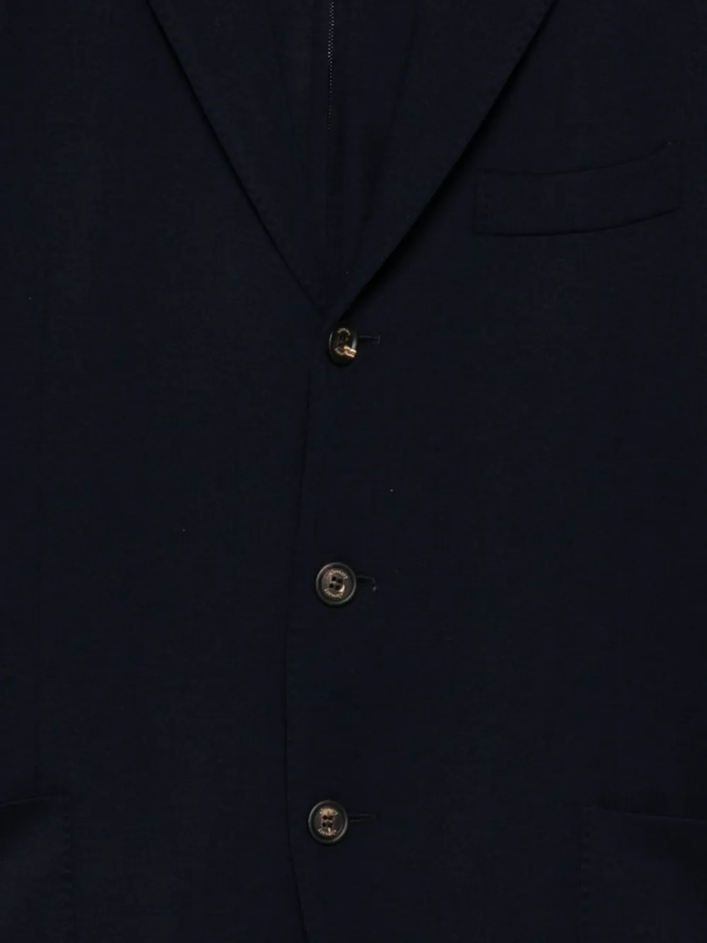 Eleventy Wollen jack met drie knopen Blauw