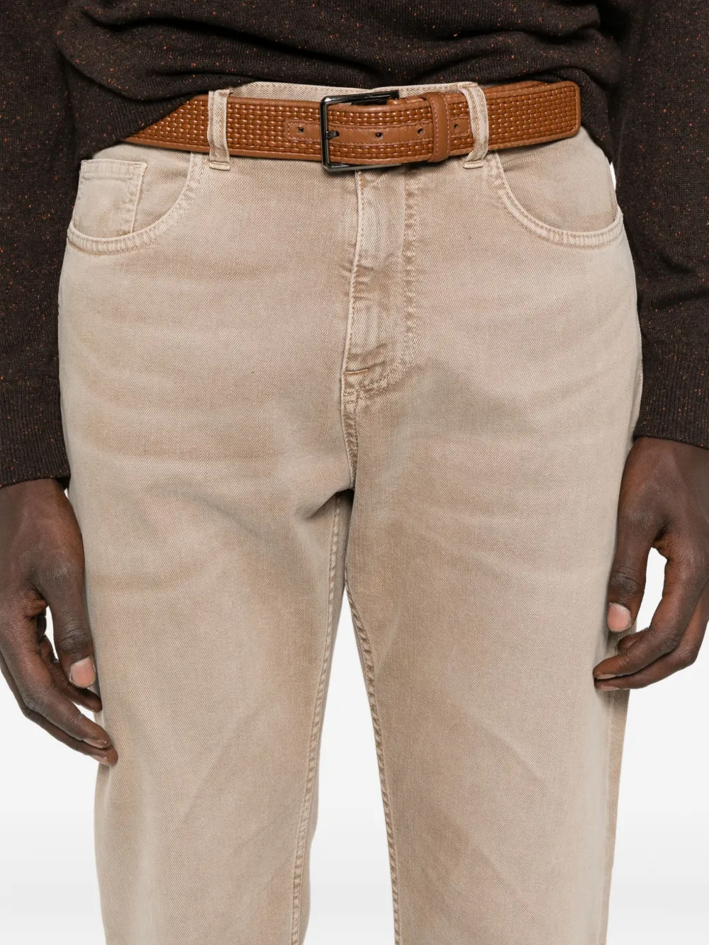 Eleventy Five-pockets Jeans In Brown