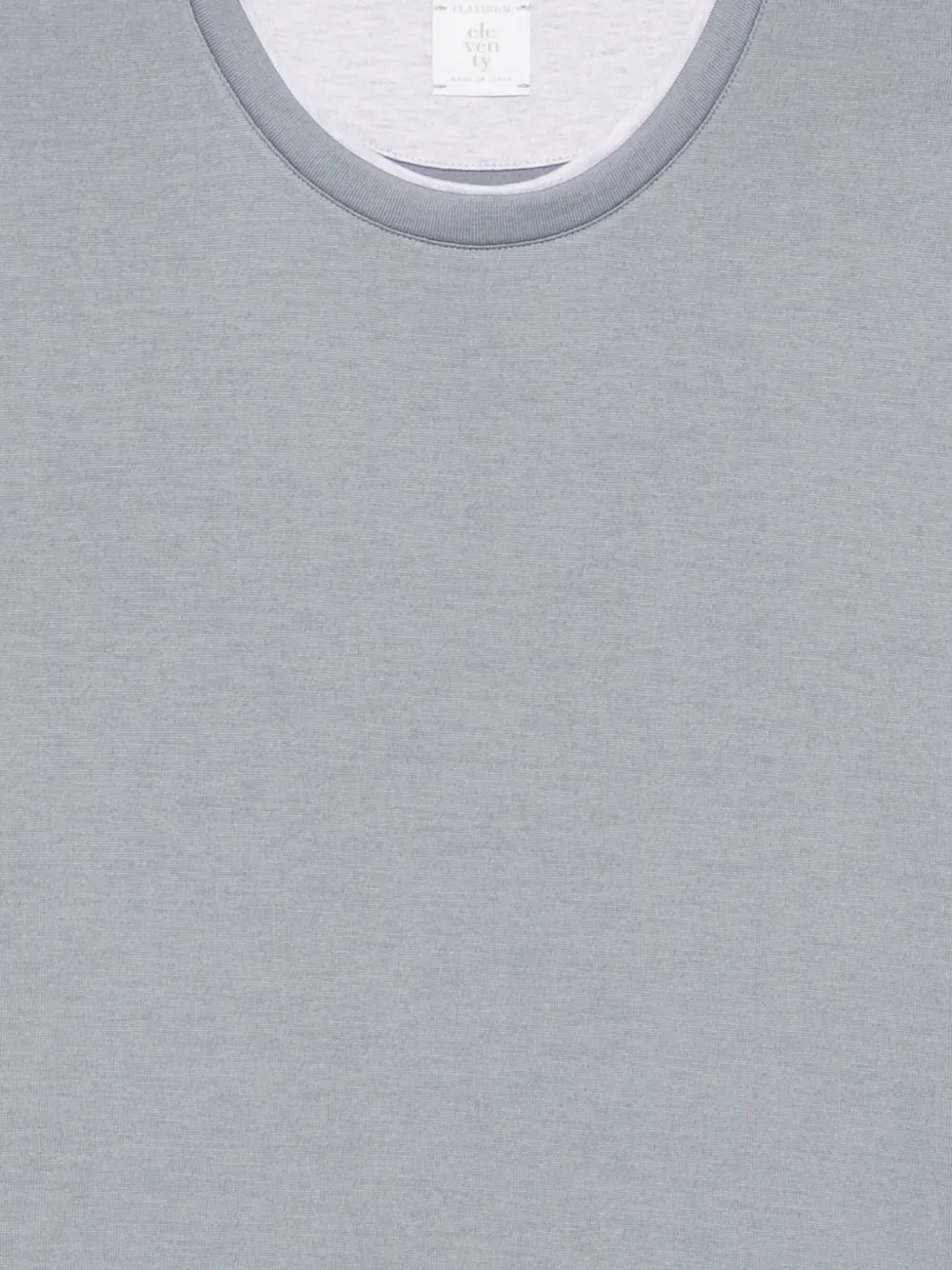 Eleventy Crew-neck Cotton T-shirt In Blue