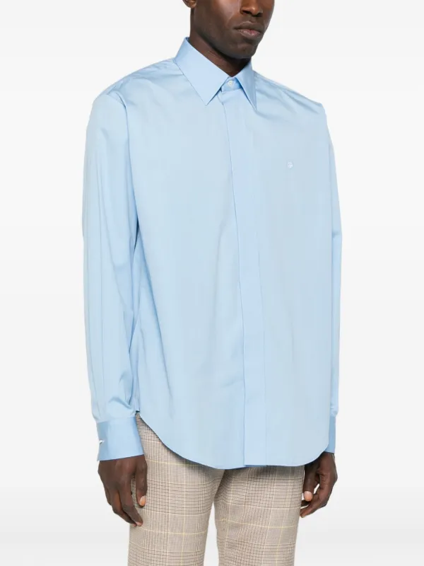 Alexander McQueen long-sleeve Cotton Shirt Blue FARFETCH PH