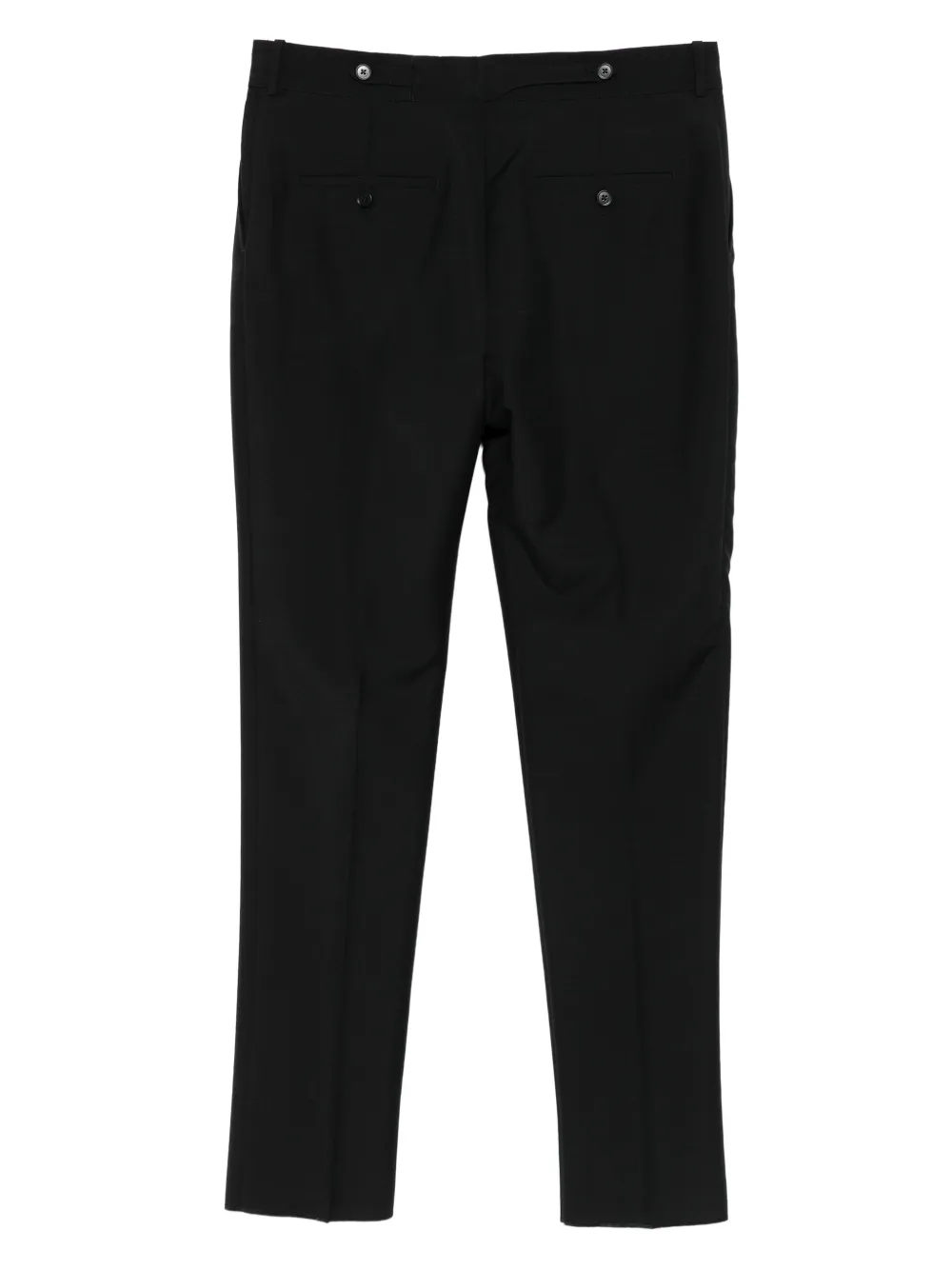 Alexander McQueen pleated-front wool trousers - Zwart