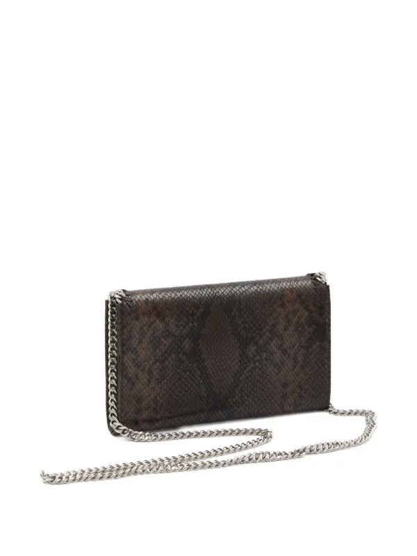 Stella McCartney スネークスキン ショルダーバッグ | ブラウン
