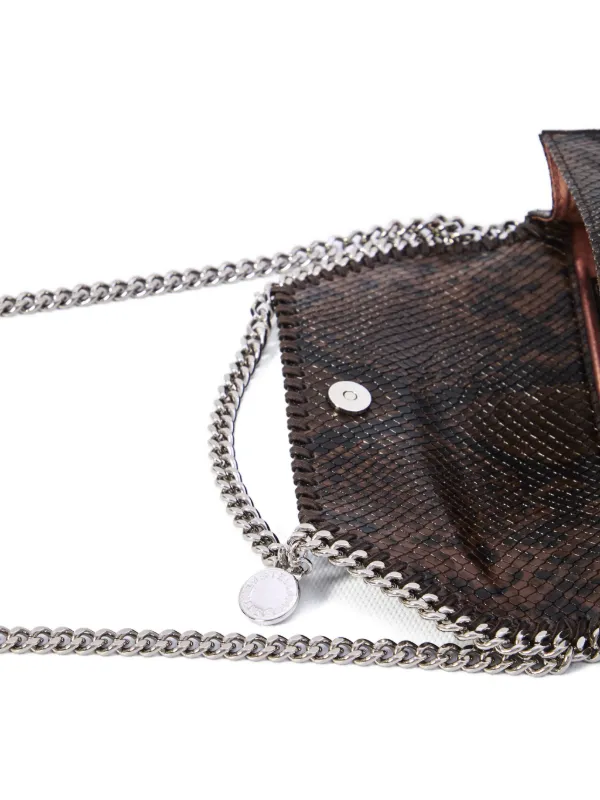 Stella McCartney Snakeskin Chain Shoulder Bag | Brown | FARFETCH