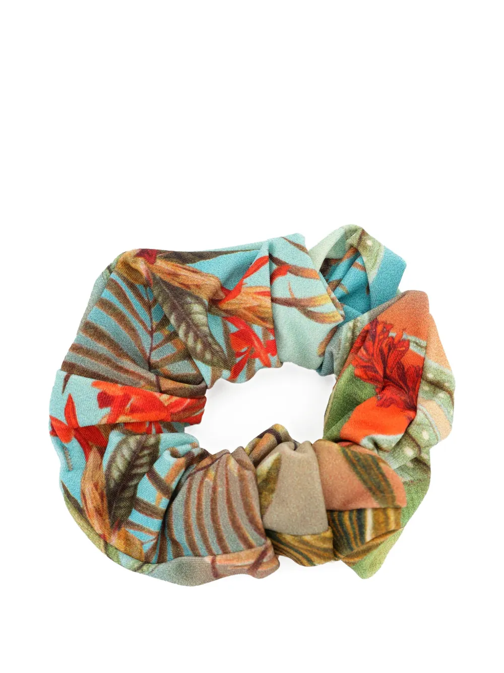 Lygia & Nanny Scrunchie met bloemenprint Blauw