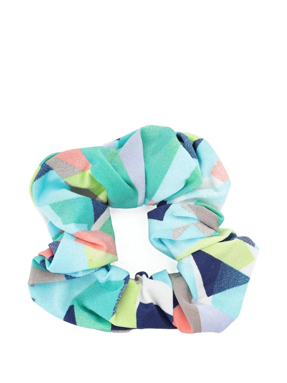 Lygia & Nanny Scrunchie met geometrische print Blauw