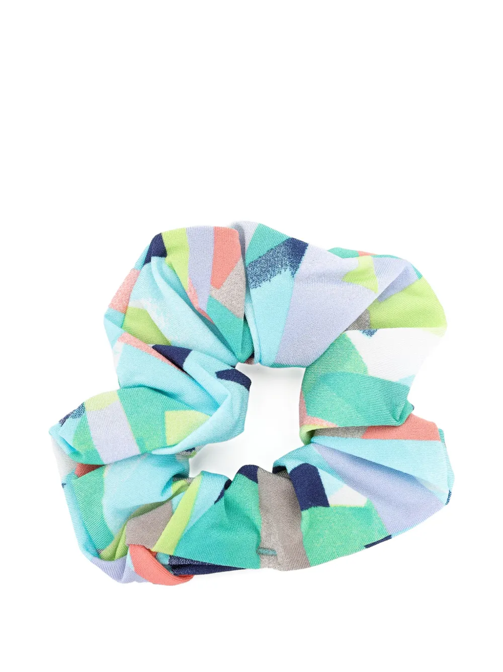 Lygia & Nanny Scrunchie met geometrische print Blauw