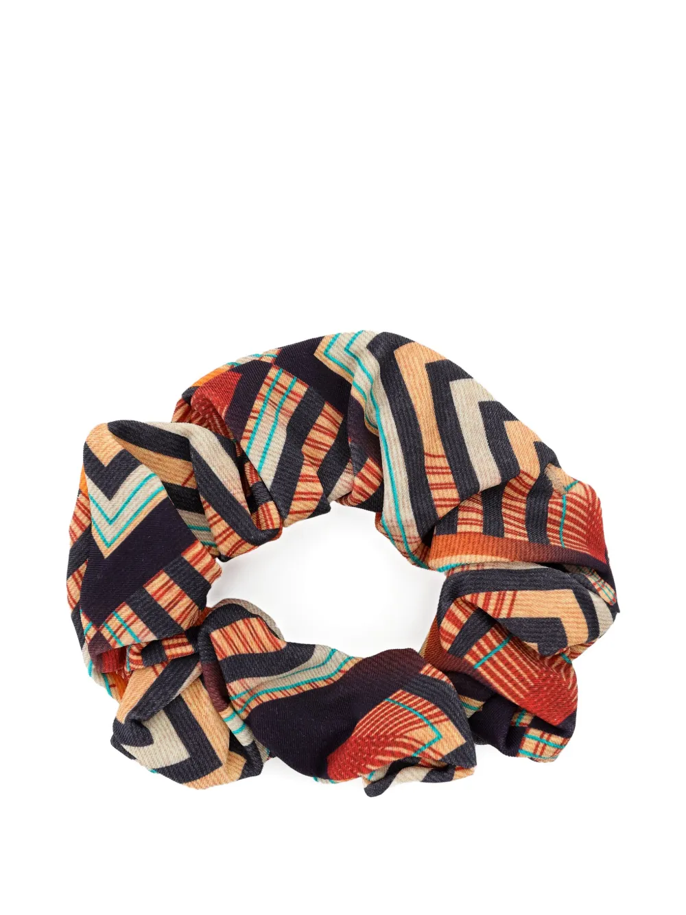 Lygia & Nanny Lola haarelastiek met geometrisch patroon Oranje