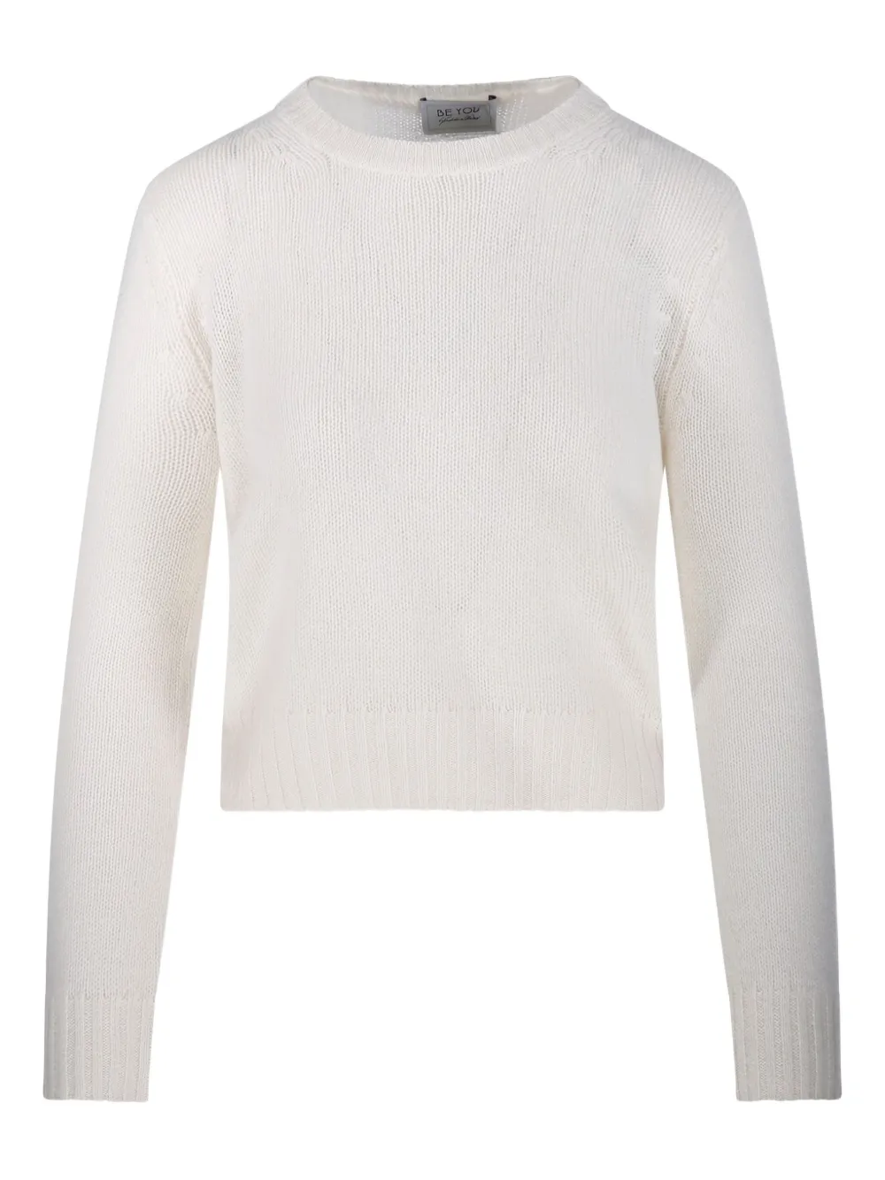Beyou Crew-neck Long-sleeves Jumper In White