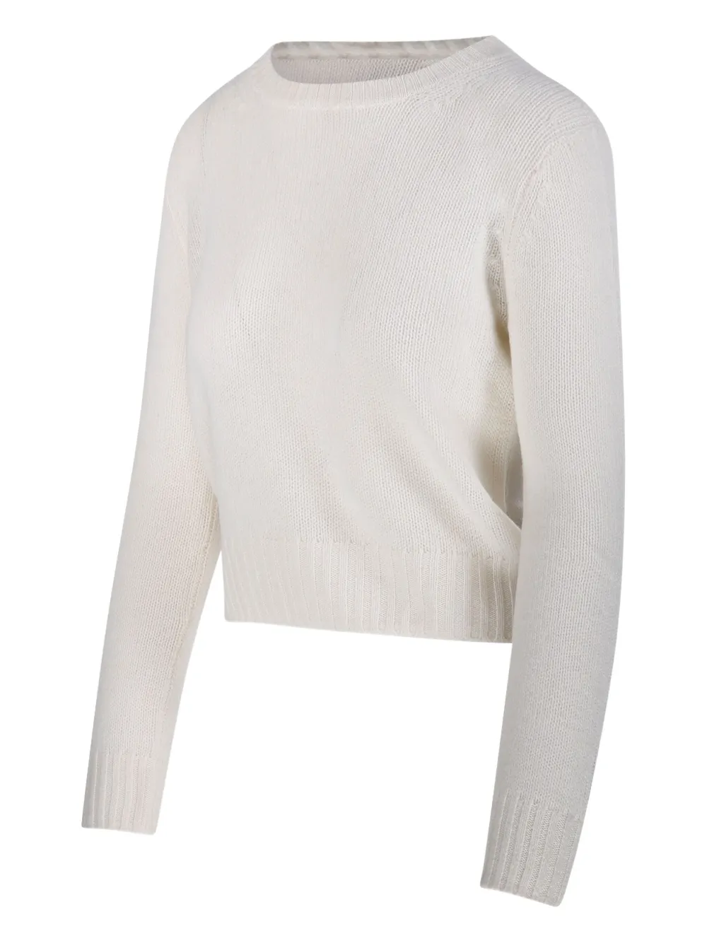 Beyou Crew-neck Long-sleeves Jumper In White