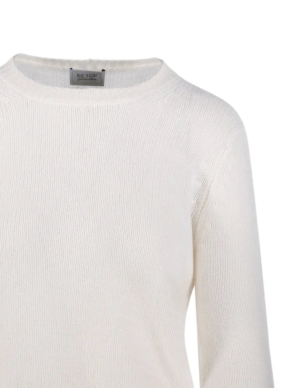 Beyou Crew-neck Long-sleeves Jumper In White