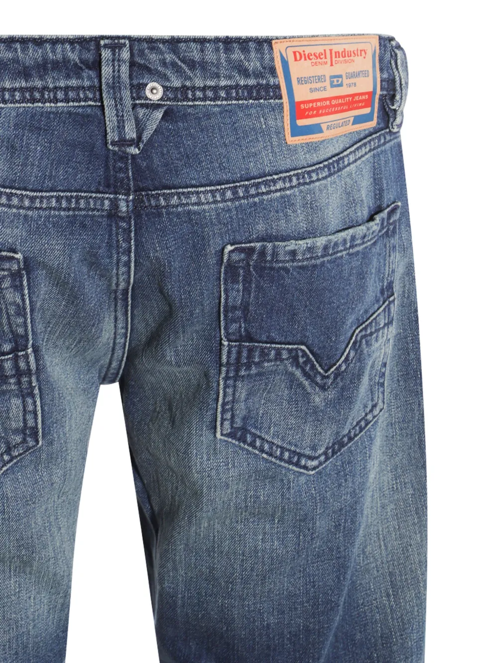 Diesel Jeans met logopatch Blauw