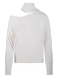 Federica Tosi off-shoulder turtleneck sweater - White
