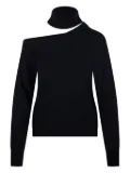 Federica Tosi one-shoulder turtleneck sweater - Black