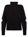 Federica Tosi cut-out sleeves sweater - Black