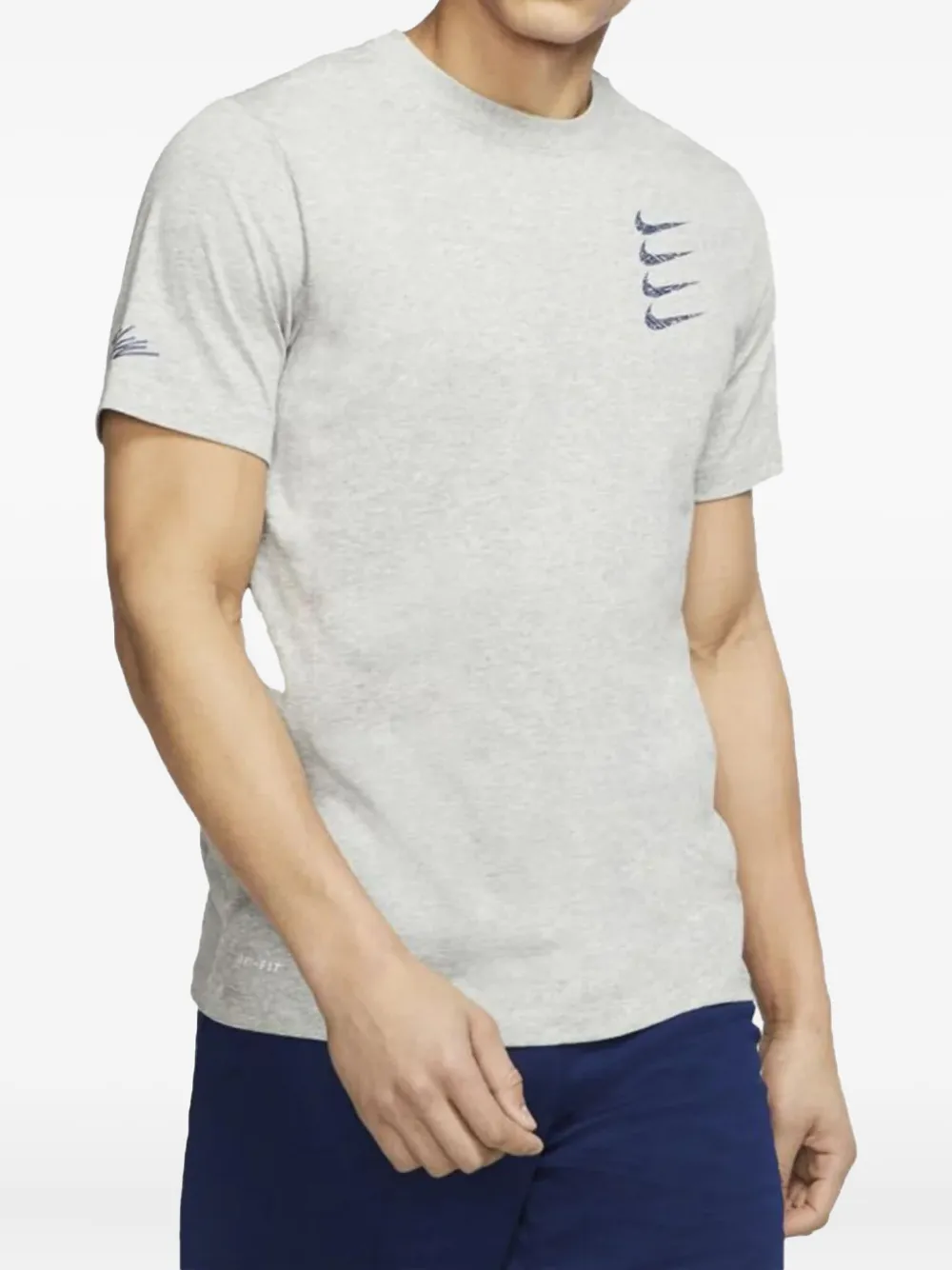 Nike Dri-fit logo-print T-shirt Grijs