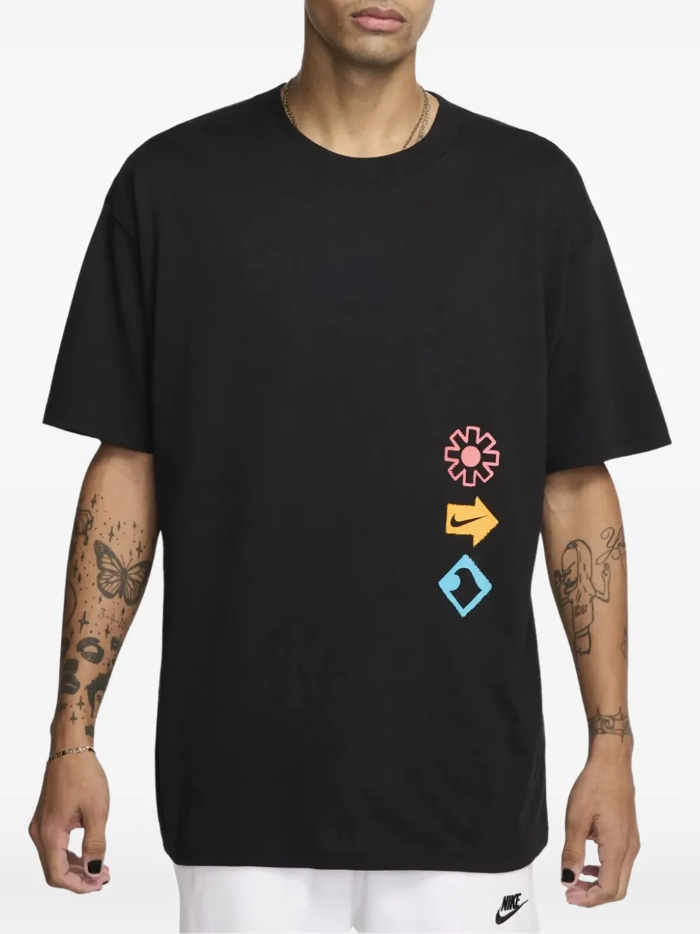 Nike Max90 graphic-print T-shirt Zwart