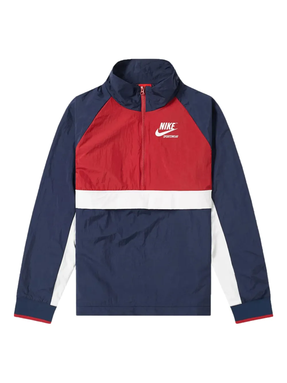 Nike half-zip colour-block jacket Zwart
