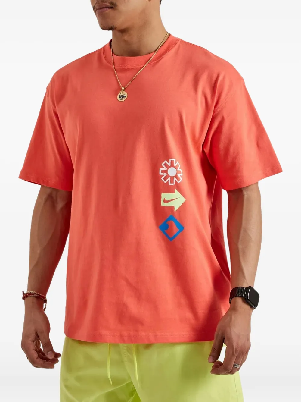 Nike Max90 graphic-print T-shirt Rood