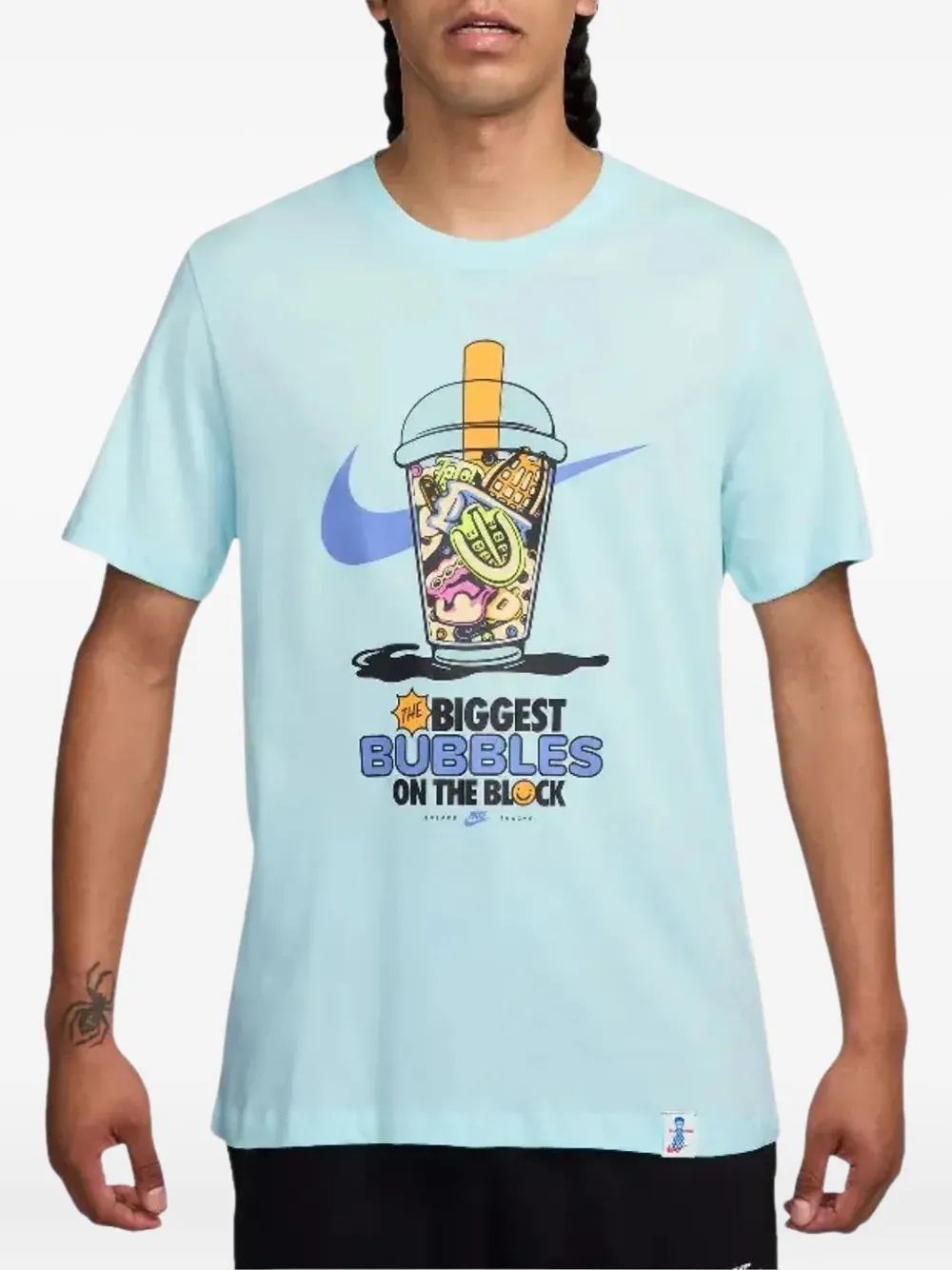 Nike graphic-print T-shirt Blauw