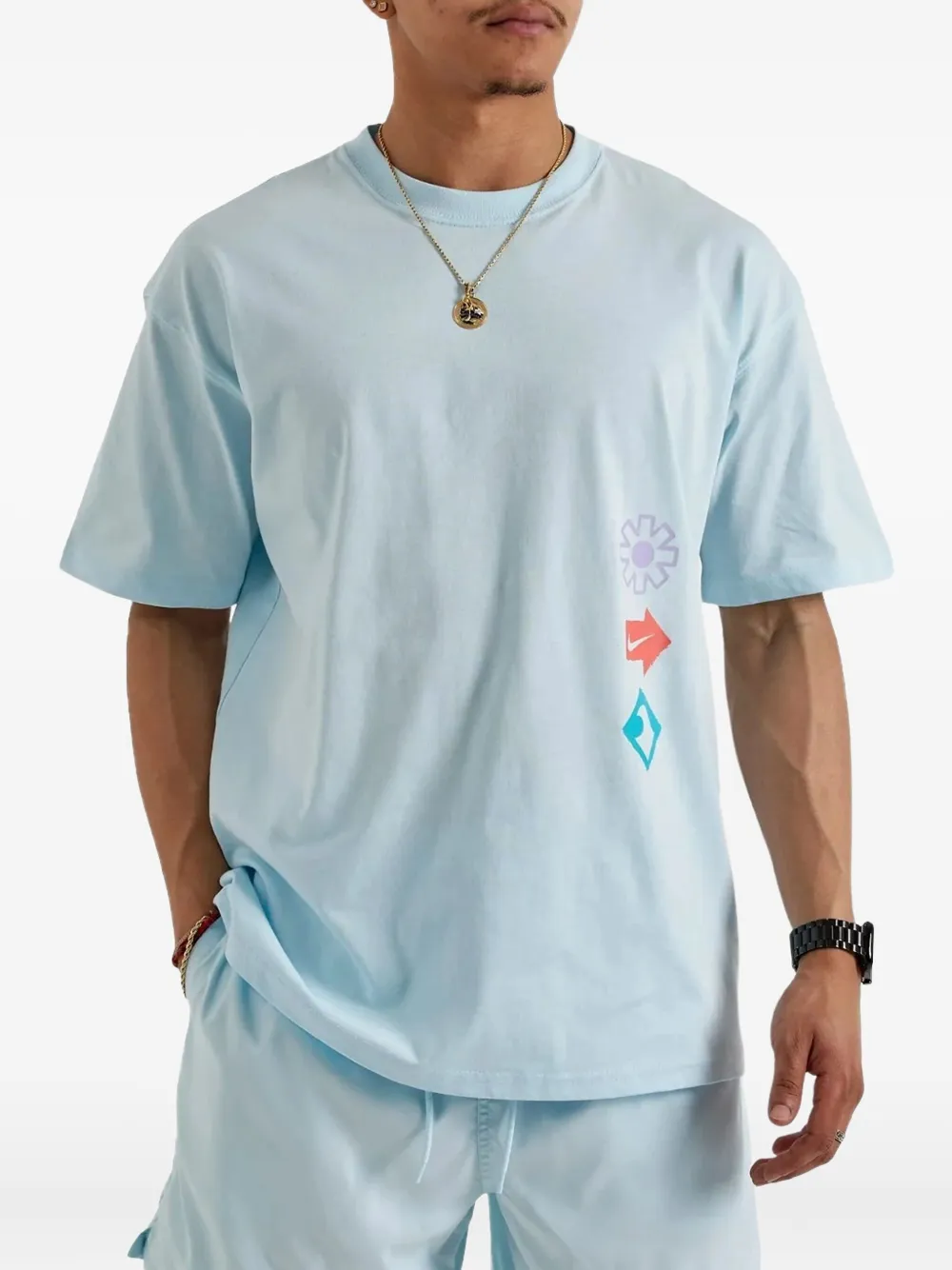 Nike Max90 graphic-print T-shirt Blauw