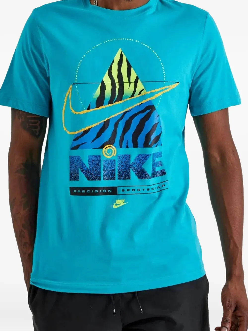 Nike graphic-print T-shirt Blauw