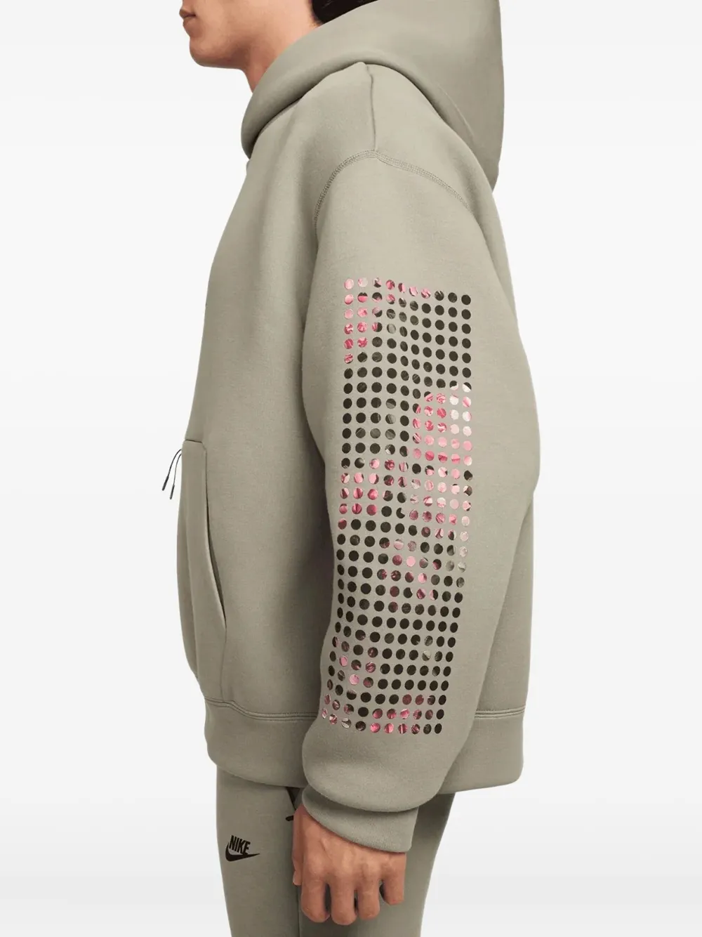 Nike floral-print hoodie Beige
