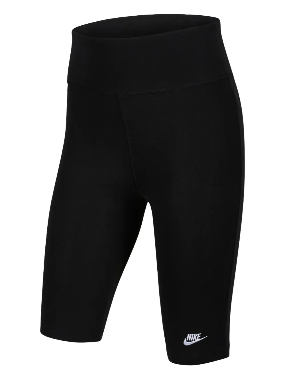 Nike Kids high-rise logo shorts Zwart