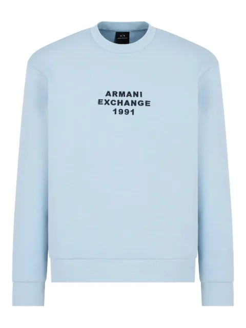 Armani Exchange logo-embroidery crew-neck sweatshirt