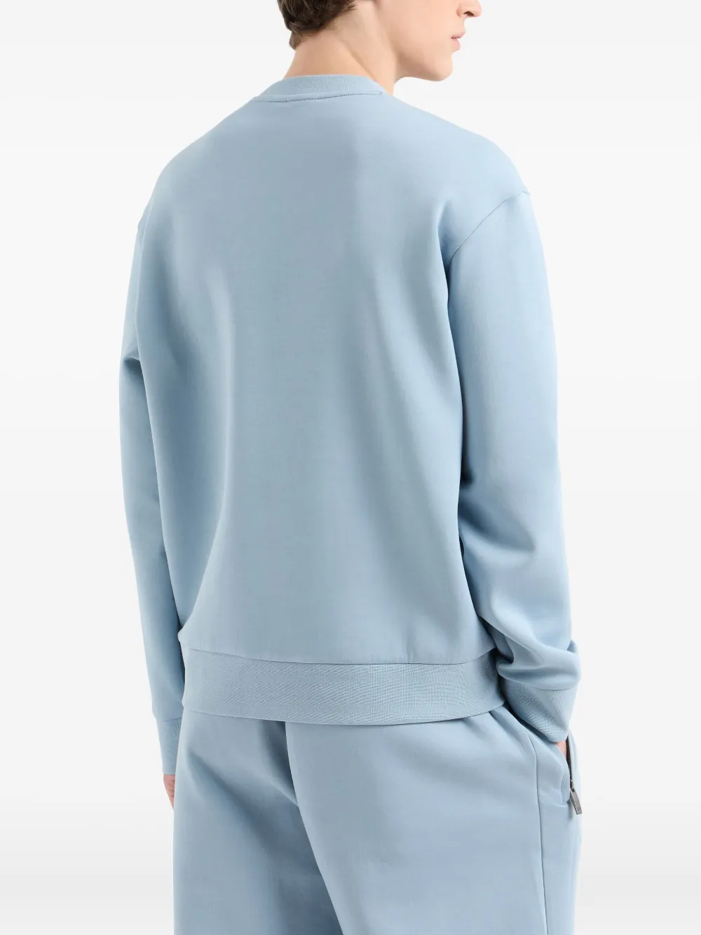 Armani Exchange T-shirt met geborduurd logo en rode halfs Blauw