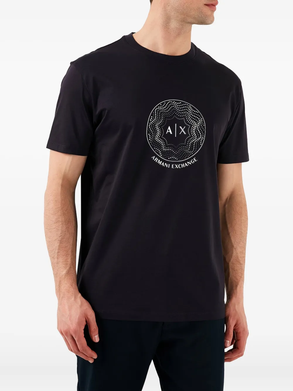 Armani Exchange Logo-print T-shirt In Black