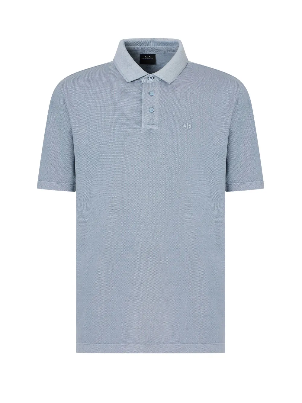 Armani Exchange logo-detail cotton polo shirt - Blauw