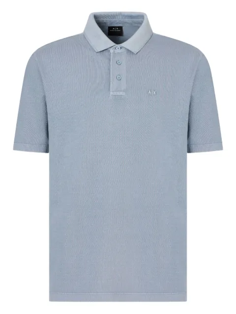 Armani Exchange logo-detail cotton polo shirt