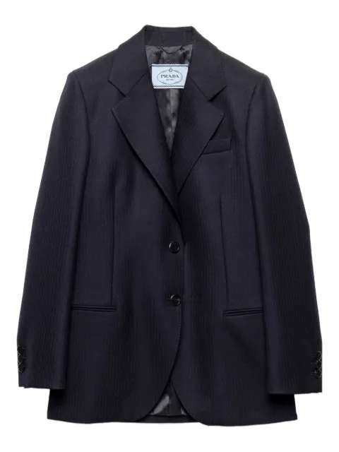 Prada blazer à logo triangle