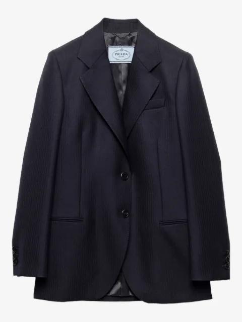 Prada blazer à logo triangle